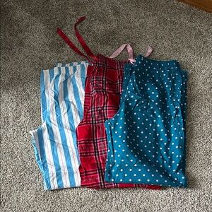 Set of 3 Victoria’s Secret Pajama Bottoms Size M